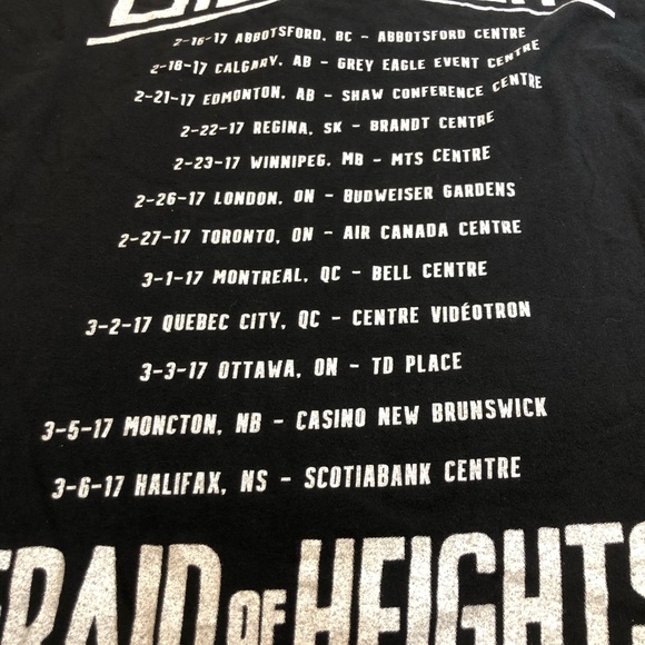 Billy Talent 2017 Afraid of Heights Canadian Tour Shirt Large Black - Picture 4 of 8